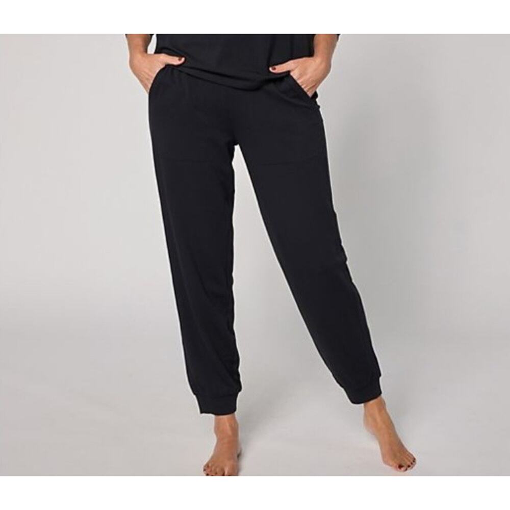 Anybody Tall 2X Black Cozy Knit French Terry Slim Leg Jogger Pant A711278 NWOT